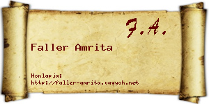 Faller Amrita névjegykártya